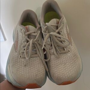 Brooks Beige and Orange Running Shoes